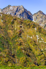 【長野県】紅葉の北アルプス　不帰嶮