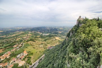 Fototapeta na wymiar San Marino - mountains view