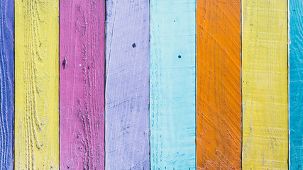 Colorful pastel wood planks background texture