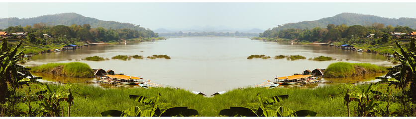 Landscape of the Mekong River, Chiang Khan, Thailand, Cultural Tourist Sites