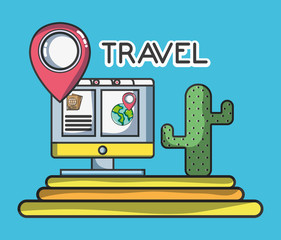 online map location cactus tourist vacation travel