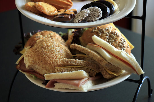 Sandwiches on a tray