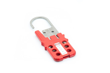 Multi purpose hasp LOTO on isolated background