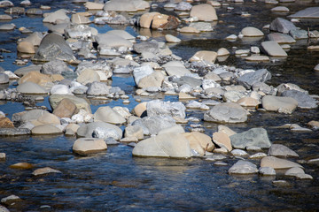 Pebbles in the river at Dornbirn