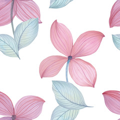  Hand painted colorful flowers. Flower pattern for design. Seamless floral pattern. Drawn flowers for packaging, wallpaper, fabric.