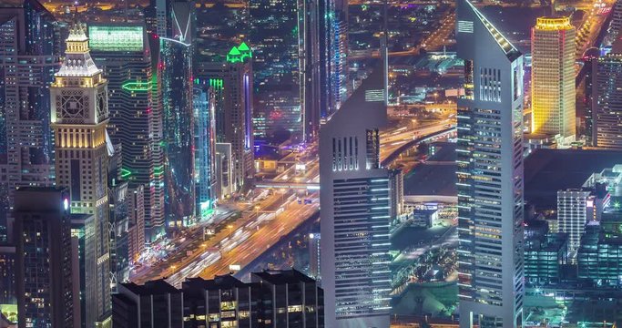 Time Lapse Video Of Dubai Business City Downtown
