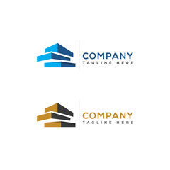 Modern Real Estate company Logo Design. Building, Construction Working Industry logo concept Icon. Residential contractor, General Contractor and Commercial Office Property business logos.