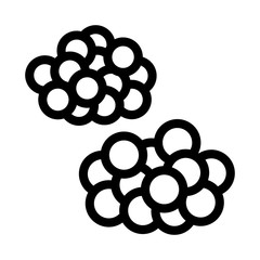 Caviar Heaps Icon Vector. Outline Caviar Heaps Sign. Isolated Contour Symbol Illustration