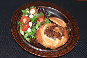 Beef bourguignon on plate