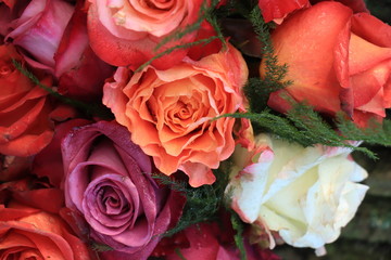 Colorful rose bouquet