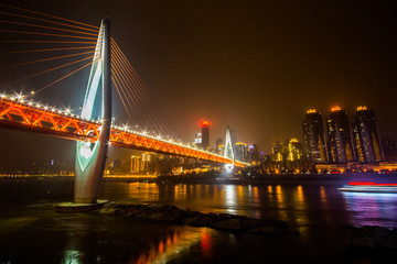 Fototapeta na wymiar Chongqing Yangtze River night scene