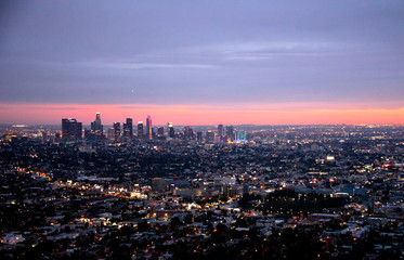 Fototapeta na wymiar Los Angeles at Twilight