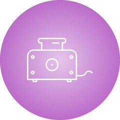 Unique Toaster Line Vector Icon