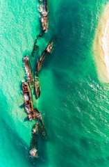Tangalooma Shipwrecks off Moreton island, Queensland Australia