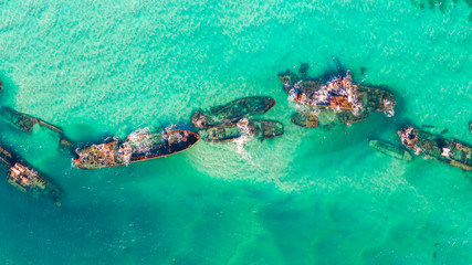 Tangalooma Shipwrecks off Moreton island, Queensland Australia