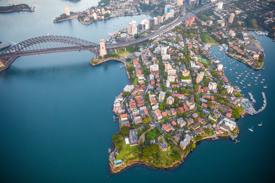 Kirribilli Suburb Peninsula in Sydney Harbour, Australia 