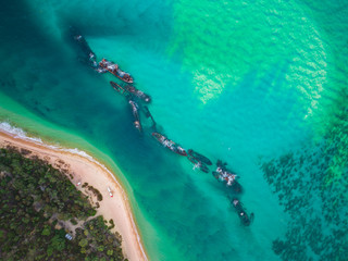 Tangalooma Shipwrecks off Moreton island, Queensland Australia