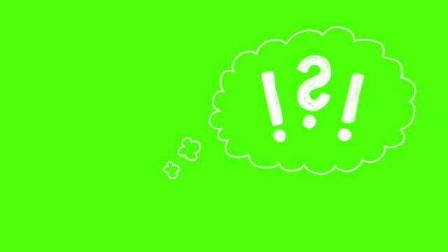 Gedankenblase Animationen Fragen