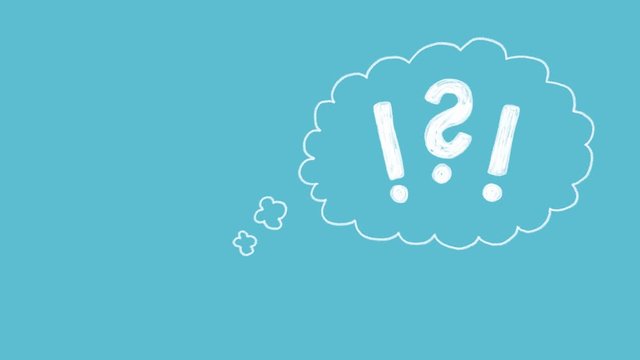 Gedankenblase Animationen Fragen