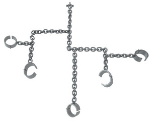Attached Chain Shackles Branching