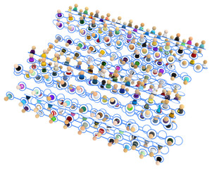 Cartoon Crowd System, Link Lines Array