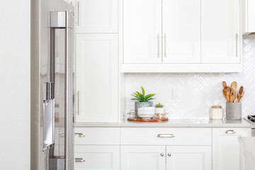 A beautiful modern farmhouse kitchen.