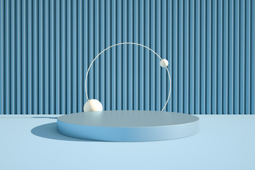 3d rendering abstract platform, minimal pastel podium display scene.