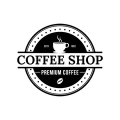 CoffeShop vector logo template. Professional logo for coffee shop brand, cafe or restaurant.