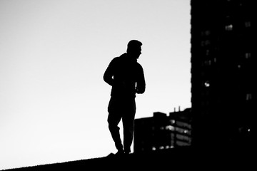 shadows in city