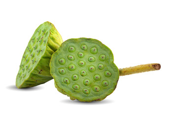 Lotus seed isolate White background © pisut