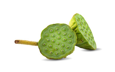 Lotus seed isolate White background © pisut