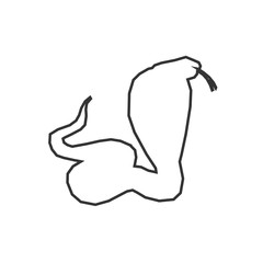Fototapeta premium snake cobra icon vector illustration for graphic design and websites