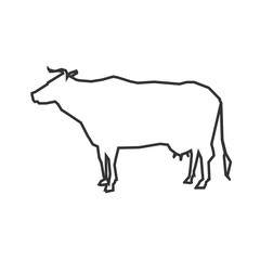 cow cattle icon animal vector illustration for graphic design and websites