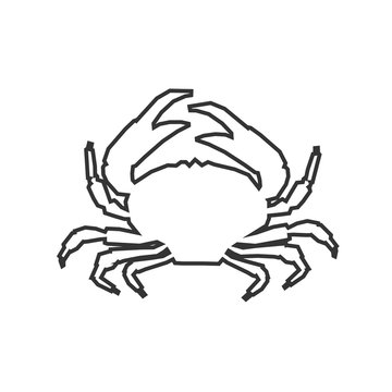 Crab Icon Vector Illustration For Graphic Design And Websites