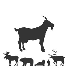 goat icon animal vector illustration for graphic design and websites