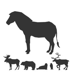 horse icon animal vector illustration for graphic design and websites