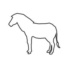 horse icon animal vector illustration for graphic design and websites