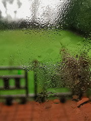 Lluvia sobre una ventana