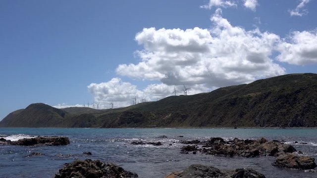 Wind turbines in Makara New Zealand, near Wellington