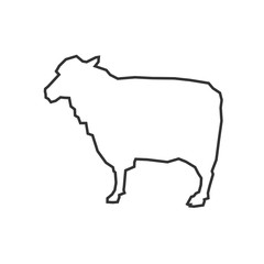 sheep icon animal vector illustration for graphic design and websites