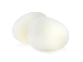 boiled egg on white background