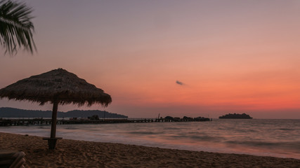 Sunrise at the ocean from Koh Rong Island