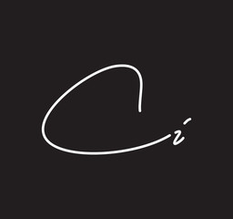 Couple Cursive Letters Initial Signature Handwriting Calligraphy