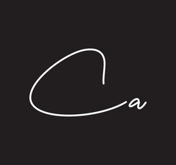 Couple Cursive Letters Initial Signature Handwriting Calligraphy