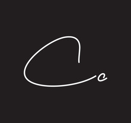 Couple Cursive Letters Initial Signature Handwriting Calligraphy