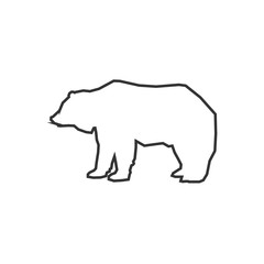 bear icon vector illustration for graphic design and websites