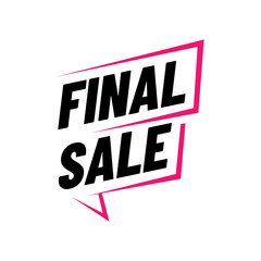 Fototapeta premium final sale logo sign banner special offer promotion vector illustration