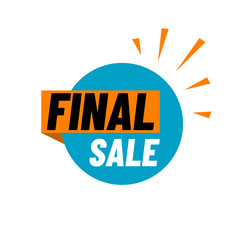 final sale logo sign banner special offer promotion vector illustration