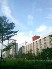 Modern complex of residential buildings, Condominium building, Complex, Resident exterior, Real estate