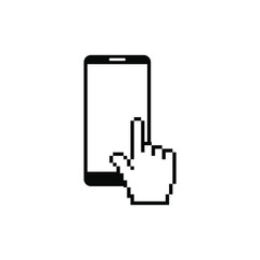 pixel hand  icon